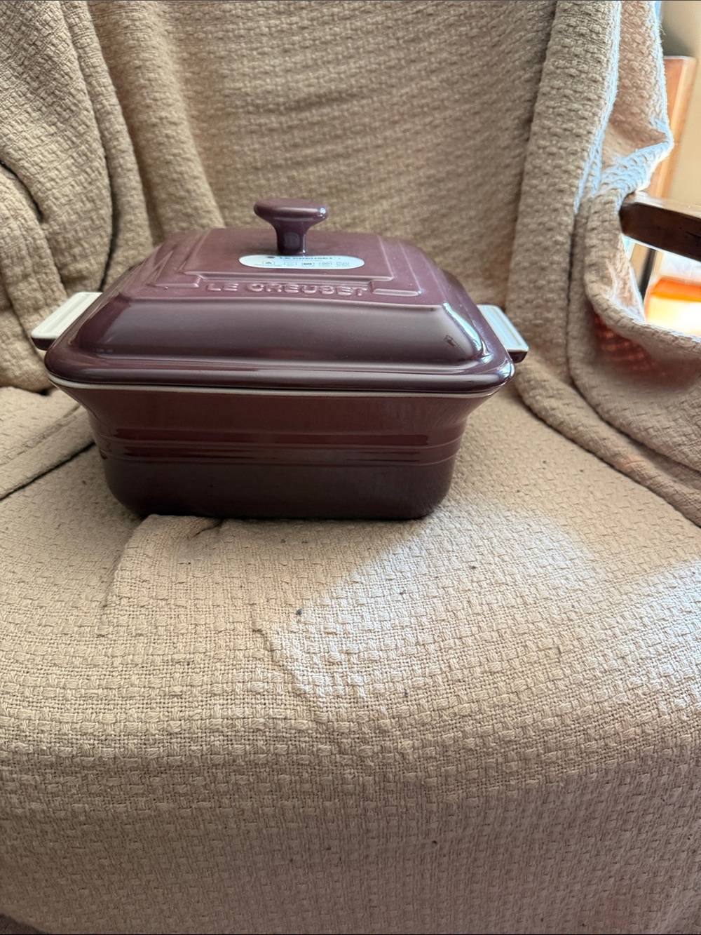 Le Creuset sought after Fig Square Baker with Lid